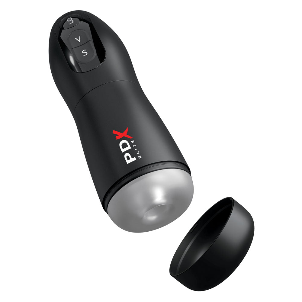 PDX Elite Suck-O-Matic - USB Rechargeable Sucking & Vibrating Masturbator-RD549-20