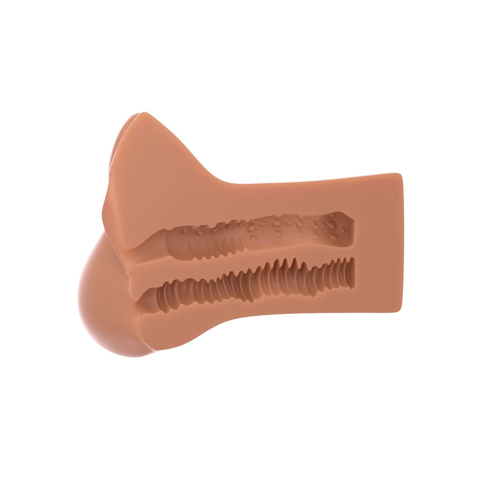 PDX Plus Pick Your Pleasure Stroker XL - Brown - Brown Vagina Stroker-RD625-29