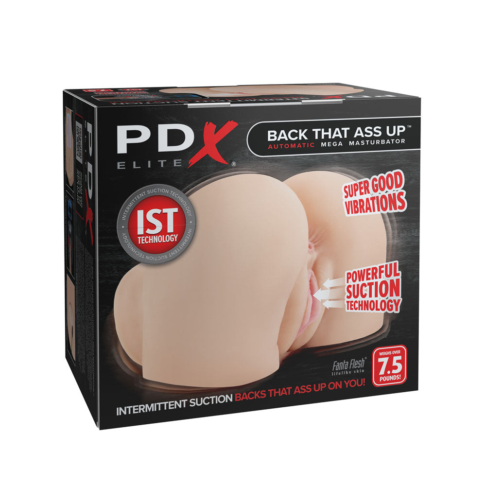 PDX Elite Back That Ass Up - Flesh - Flesh USB Rechargeable Auto Mega Masturbator-RD631-21