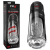 PDX Elite Mega-Bator Pro - Clear USB Rechargeable Vibrating & Spinning Auto Stroker