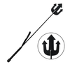 ROUGE LEATHER DEVILS RIDING CROP BLACK-RDRC1178BK