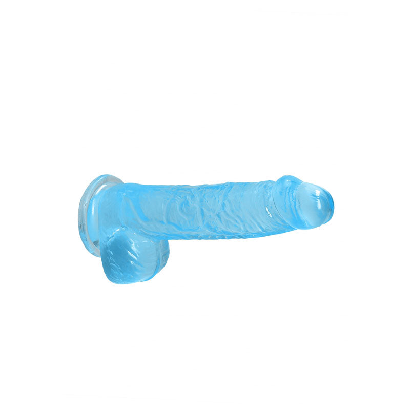 REALROCK 6 Realistic Dildo With Balls - Blue 15.2 cm Dong-REA090BLU