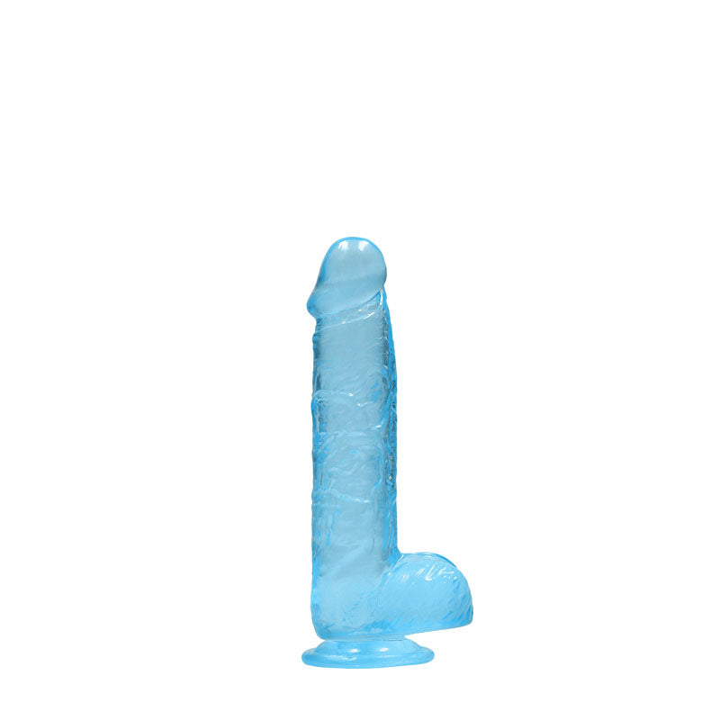 REALROCK 6 Realistic Dildo With Balls - Blue 15.2 cm Dong-REA090BLU