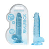 REALROCK 7 Realistic Dildo With Balls - Blue 17.8 cm Dong-REA091BLU