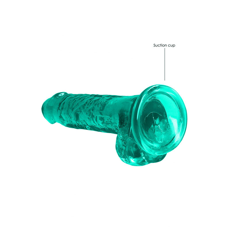 REALROCK 7 Realistic Dildo With Balls - Turquoise 17.8 cm Dong-REA091TUR