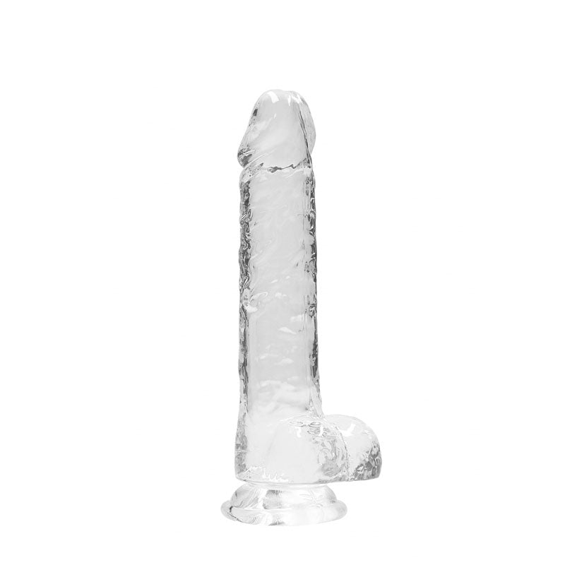 REALROCK 8 Realistic Dildo With Balls - Clear 20.3 cm Dong-REA092TRA