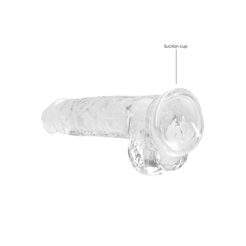 REALROCK 8 Realistic Dildo With Balls - Clear 20.3 cm Dong-REA092TRA