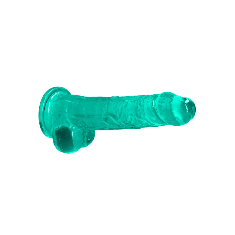 REALROCK 8 Realistic Dildo With Balls - Turquoise 20.3 cm Dong-REA092TUR