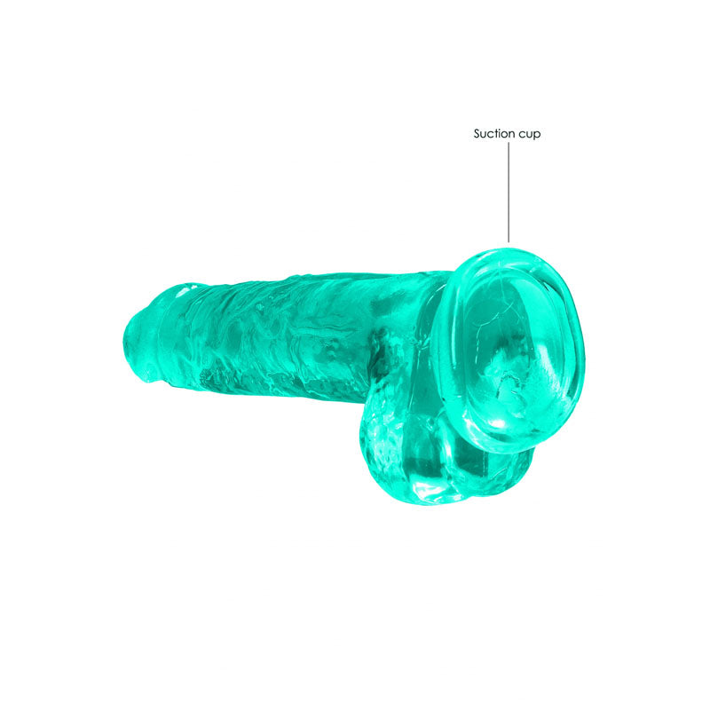 REALROCK 8 Realistic Dildo With Balls - Turquoise 20.3 cm Dong-REA092TUR