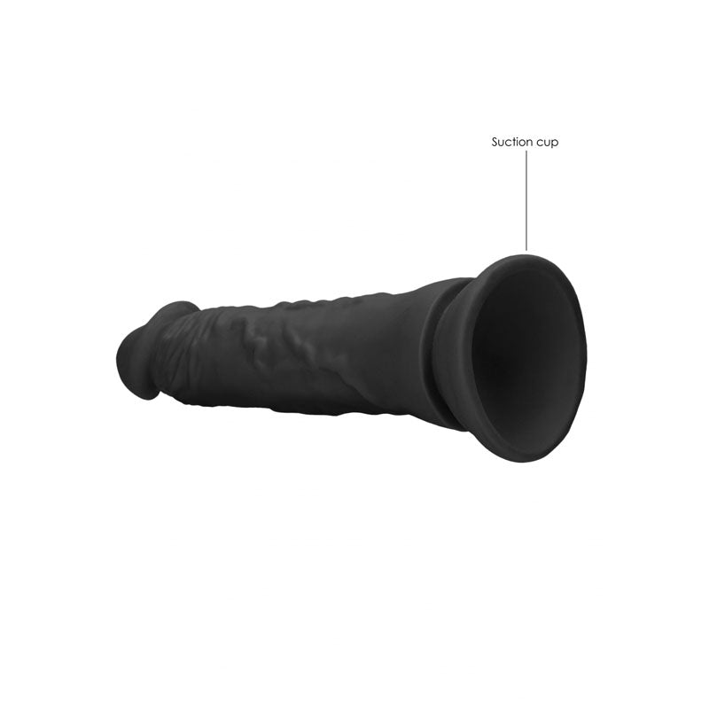 REALROCK 8 Realistic Dildo - Black 20.3 cm Dong - REA099BLK