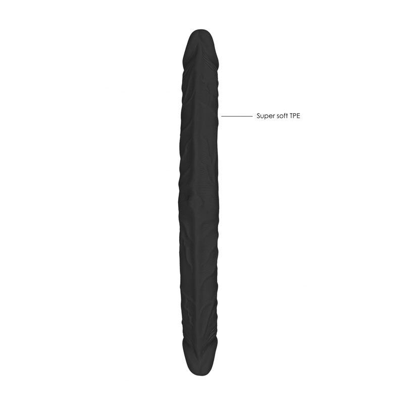 REALROCK 14 Double Dildo - Black 36 cm Double Dong - REA102BLK