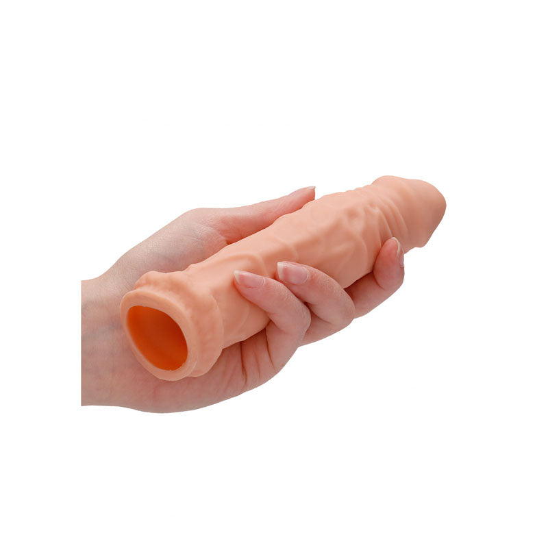 REALROCK 6 Realistic Penis Sleeve - Flesh 15.2 cm Penis Extension Sleeve-REA105FLE