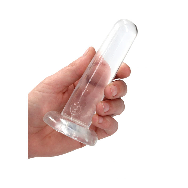 REALROCK Non Realistic Dildo With Suction Cup - 13.5 cm - Clear 13.5 cm Dong-REA108TRA