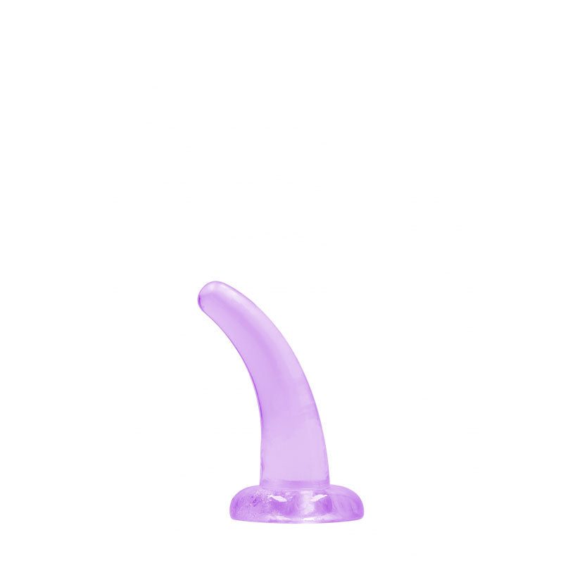 REALROCK Non Realistic Dildo With Suction Cup - 11.5 cm - Purple 11.5 cm Curved Pegging Dong - REA109PUR
