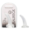 REALROCK Non Realistic Dildo With Suction Cup - 11.5 cm - Clear 11.5 cm Curved Pegging Dong - REA109TRA