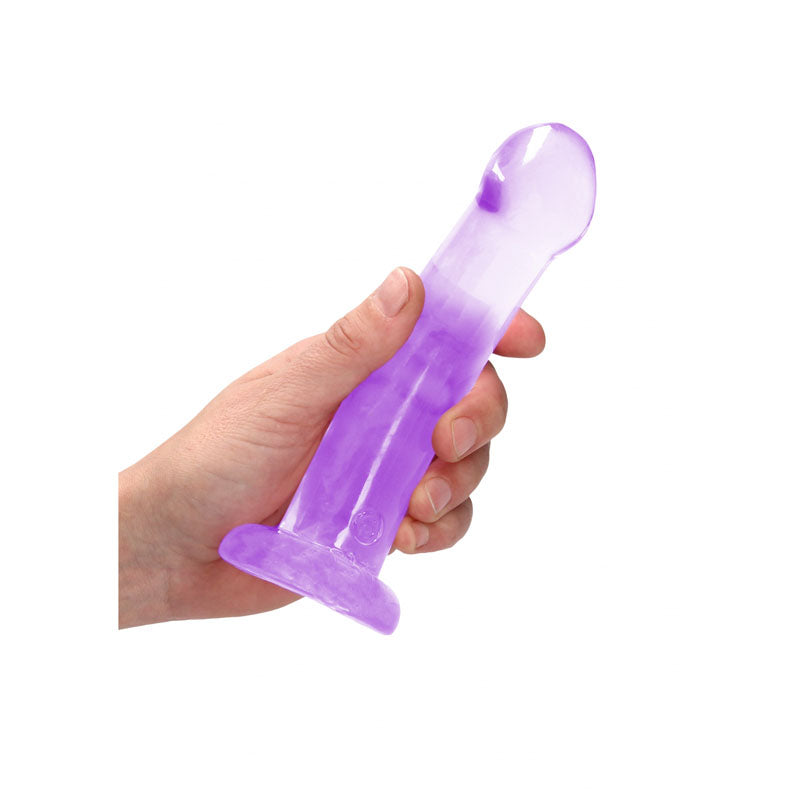 REALROCK Non Realistic Dildo With Suction Cup - 17 cm - Purple 17 cm Dong - REA111PUR