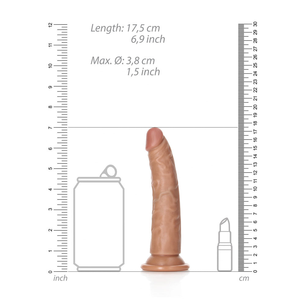 REALROCK Realistic Slim Dildo without Balls - 15.5 cm - Tan 15.5 cm (6) Dong-REA113TAN