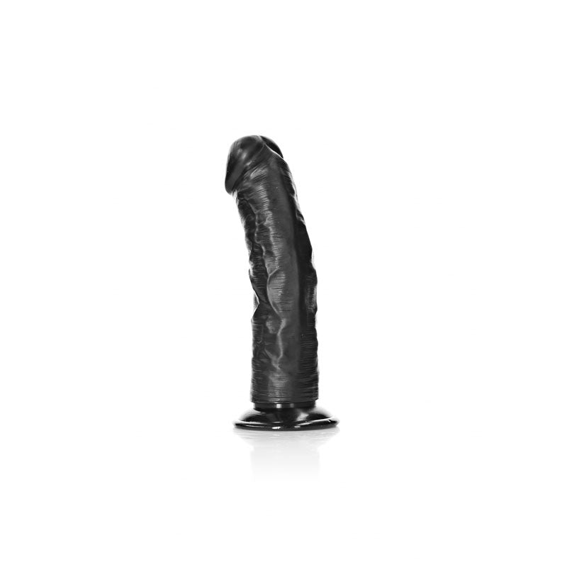 REALROCK Realistic Regular Curved Dildo with Suction Cup - 15.5 cm - Black 15.5 cm (6) Dong - REA116BLK