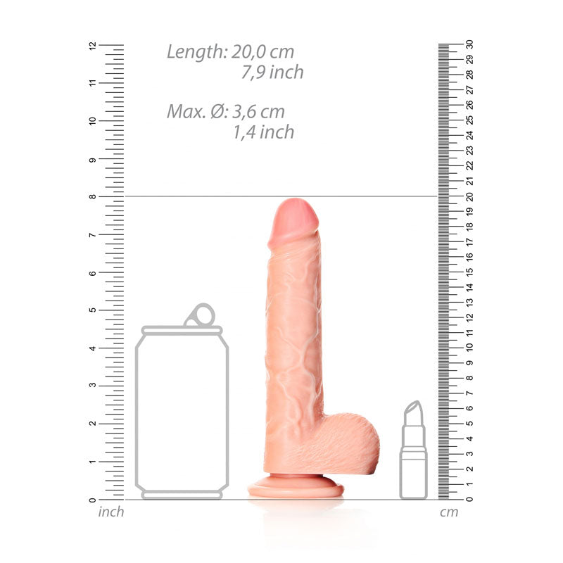 REALROCK Straight Realistic Dildo with Balls - 18 cm - Flesh 18 cm (7) Dong-REA124FLE