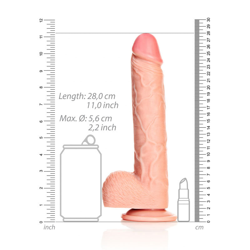 REALROCK Straight Realistic Dildo with Balls - 25.5 cm - Flesh 25.5 cm (10) Dong