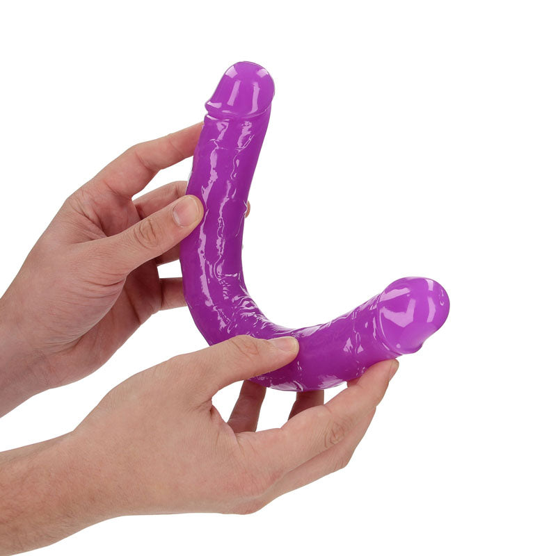 REALROCK 30 cm Double Dong Glow - Purple - Purple 30 cm (12) Double Dong-REA148GLOPUR