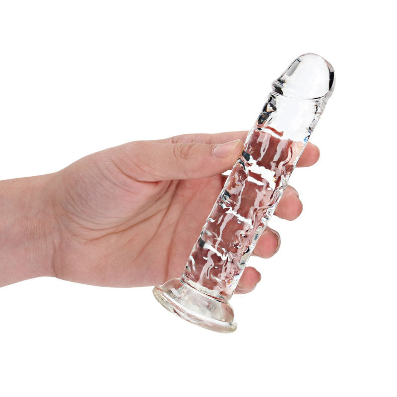 REALROCK 15.5 cm Straight Dildo - Clear - Clear 15.5 cm (6) Dong - REA150TRA