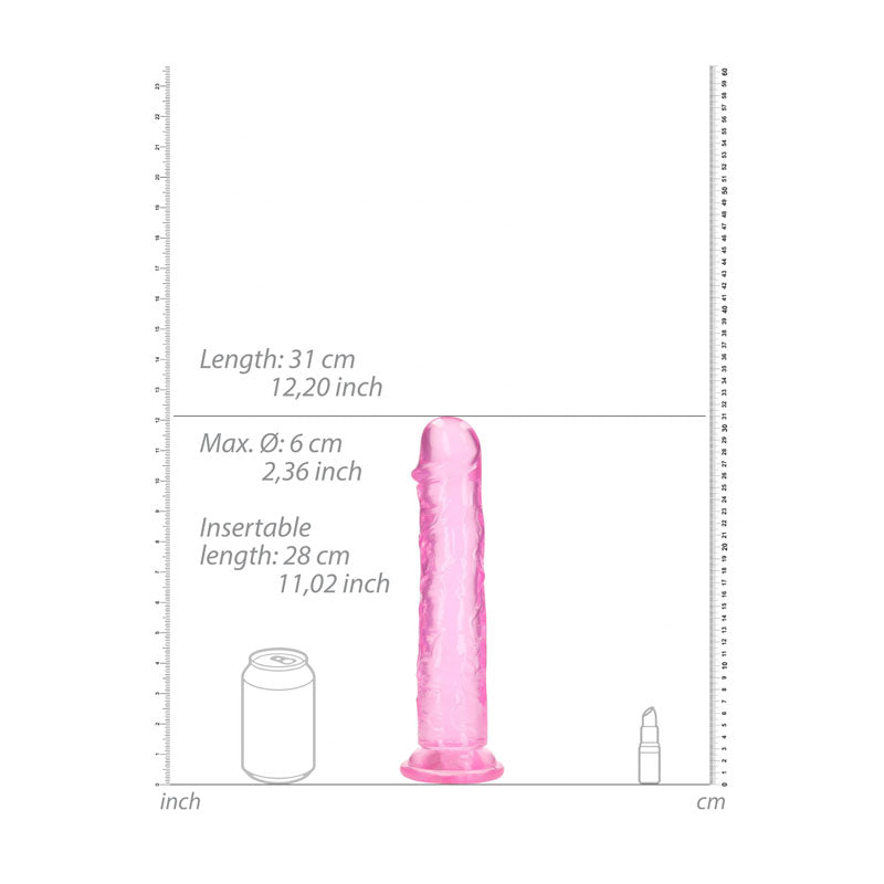 REALROCK 31 cm Straight Dildo - Pink - Pink 31 cm (11) Dong-REA156PNK