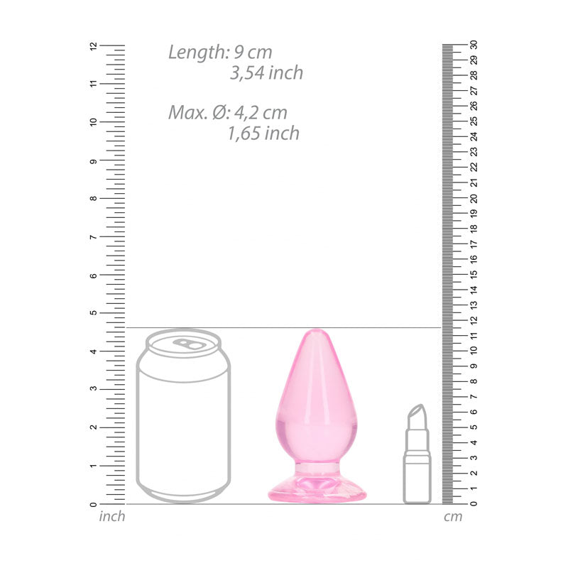 REALROCK 11.5 cm Anal Plug - Pink - Pink 11.5 cm (4.5) Butt Plug-REA162PNK