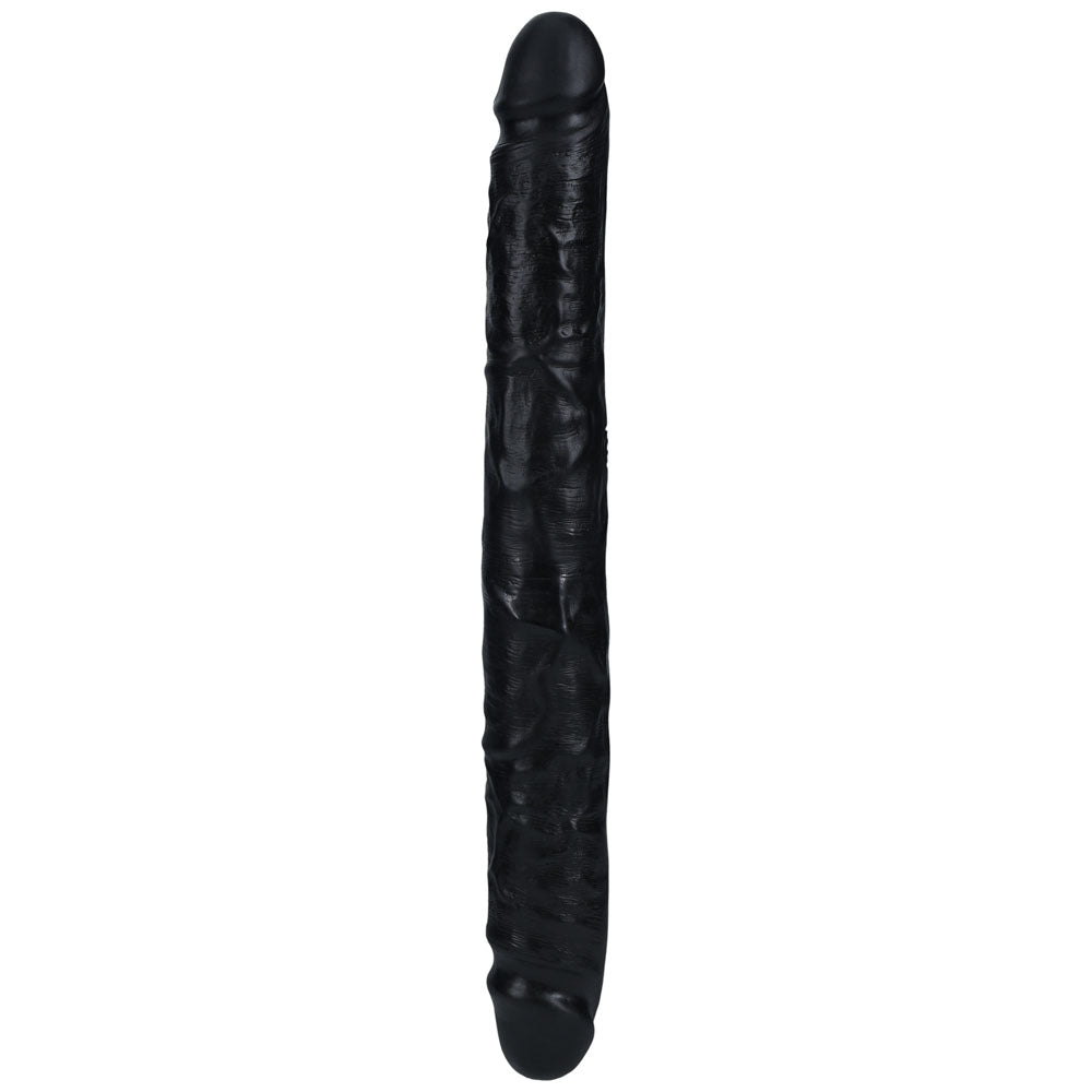 REALROCK 30cm Slim Double Dildo - Black - Black 30 cm (12) Double Dong-REA183BLK