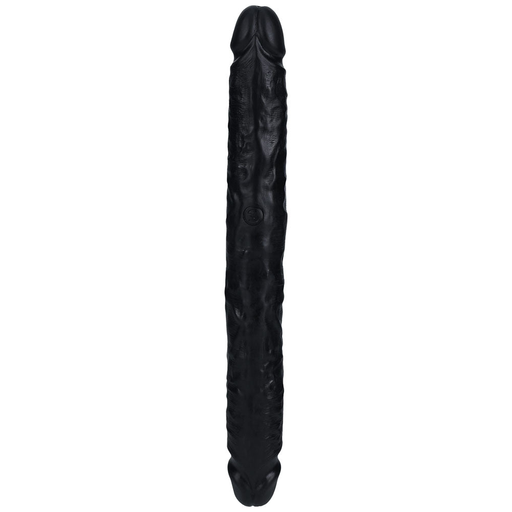 REALROCK 30cm Slim Double Dildo - Black - Black 30 cm (12) Double Dong-REA183BLK