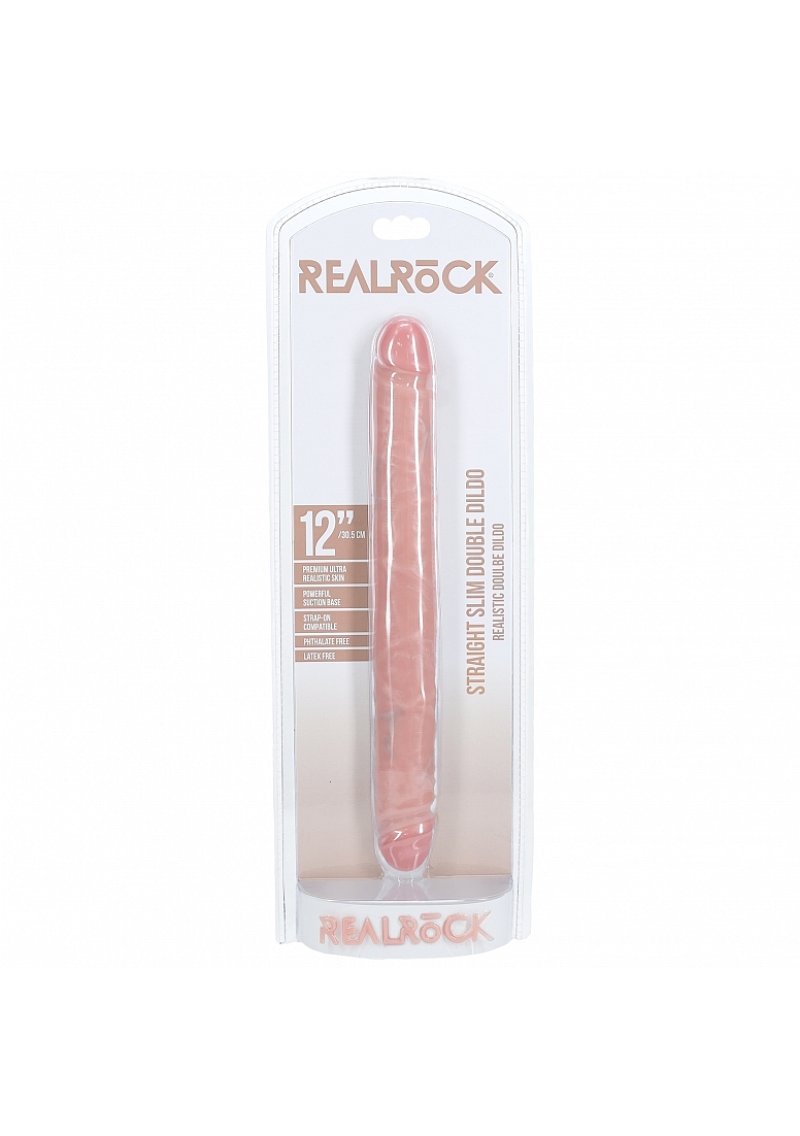 RealRock- Slim Double Ended Dong 12" Inches-REA183FLE