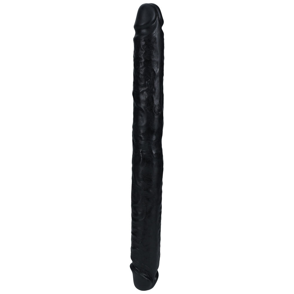 REALROCK 35cm Slim Double Dildo - Black - Black 35 cm (14) Double Dong-REA184BLK