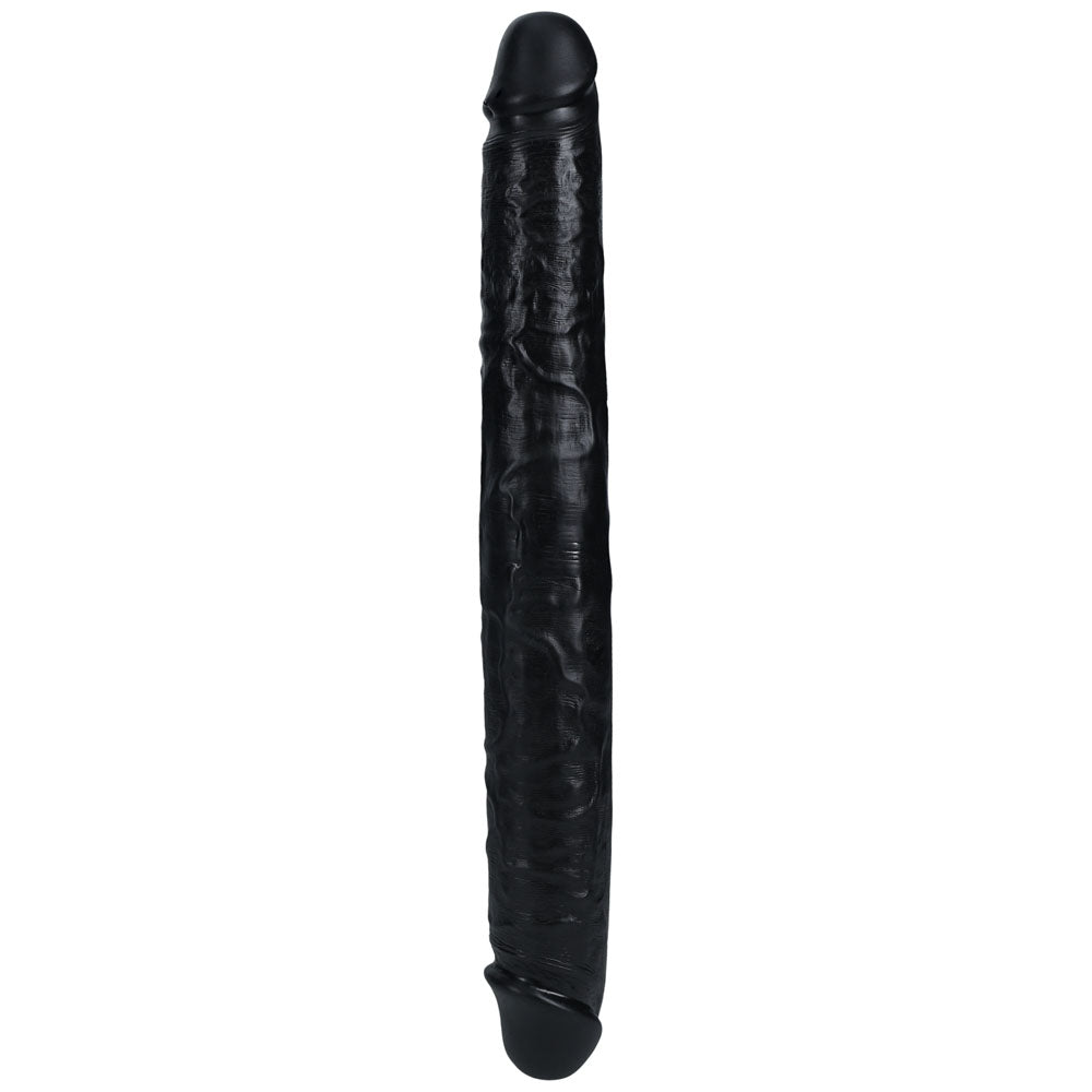 REALROCK 35cm Thick Double Dildo - Black - Black 35 cm (14) Thick Double Dong-REA185BLK