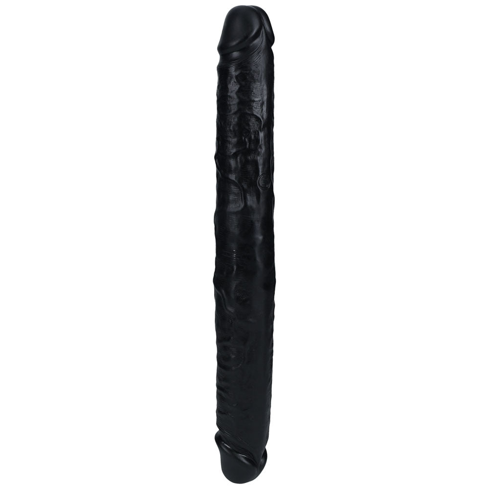 REALROCK 35cm Thick Double Dildo - Black - Black 35 cm (14) Thick Double Dong-REA185BLK