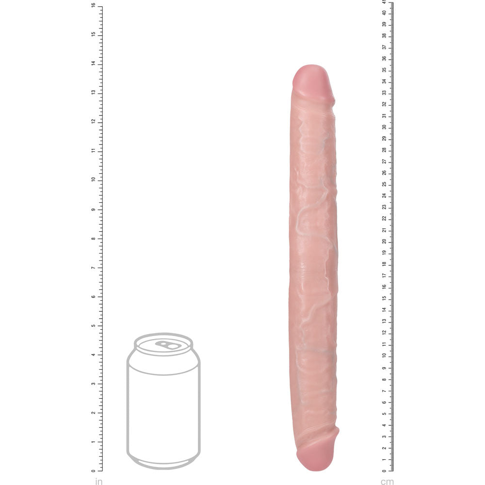 REALROCK 35cm Thick Double Dildo - Flesh - Flesh 35 cm (14) Thick Double Dong-REA185FLE