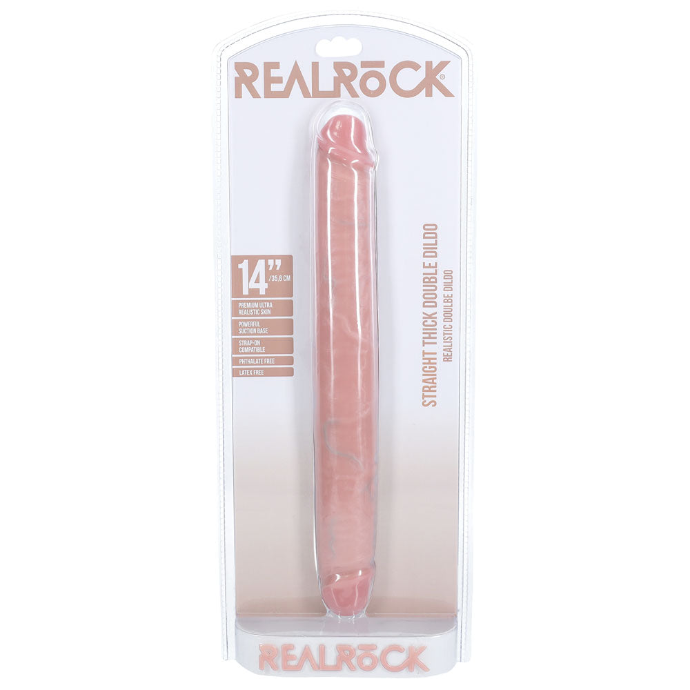 REALROCK 35cm Thick Double Dildo - Flesh - Flesh 35 cm (14) Thick Double Dong-REA185FLE