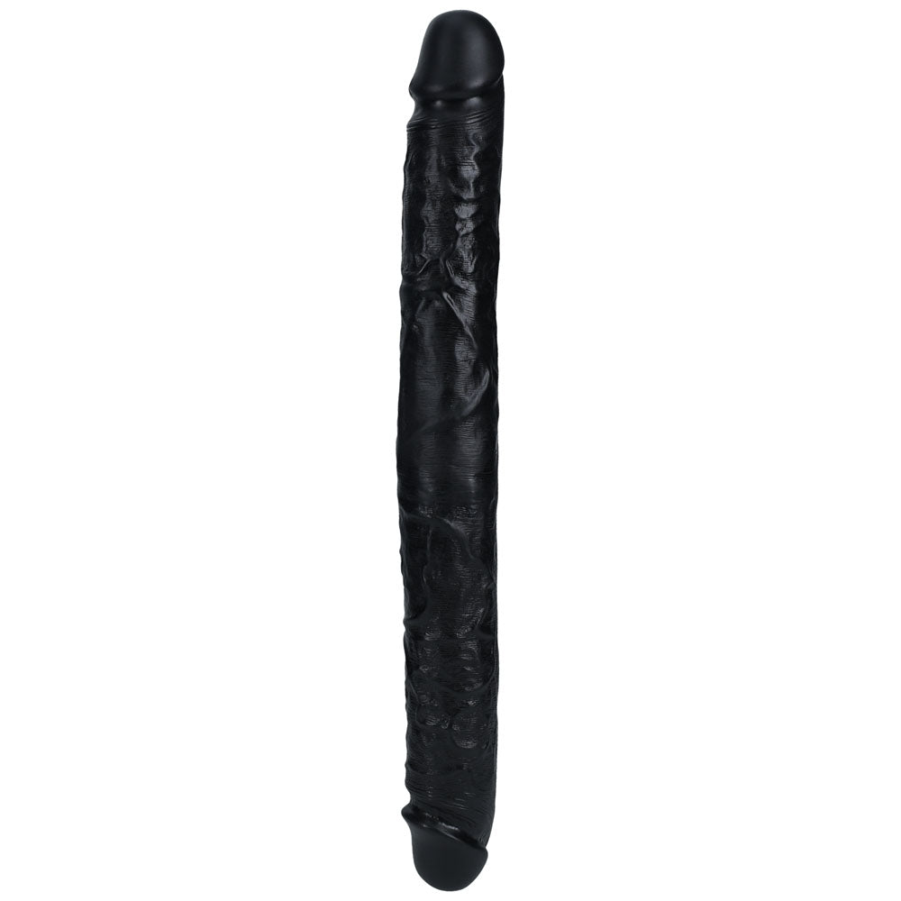 REALROCK 40cm Thick Double Dildo - Black - Black 40 cm (16) Thick Double Dong-REA186BLK