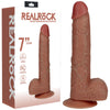 REALROCK 18cm Vibrating Cock + Balls - Tan-(rea189tan)