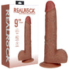 REALROCK 23cm Vibrating Cock + Balls - Tan-(rea190tan)