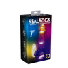 REALROCK 7 with Balls Wireless Rechargeable LED Vibrating Dong - Clear with LED 19.5 cm USB Rechargeable Vibrating Dong with Remote-REA205TRA