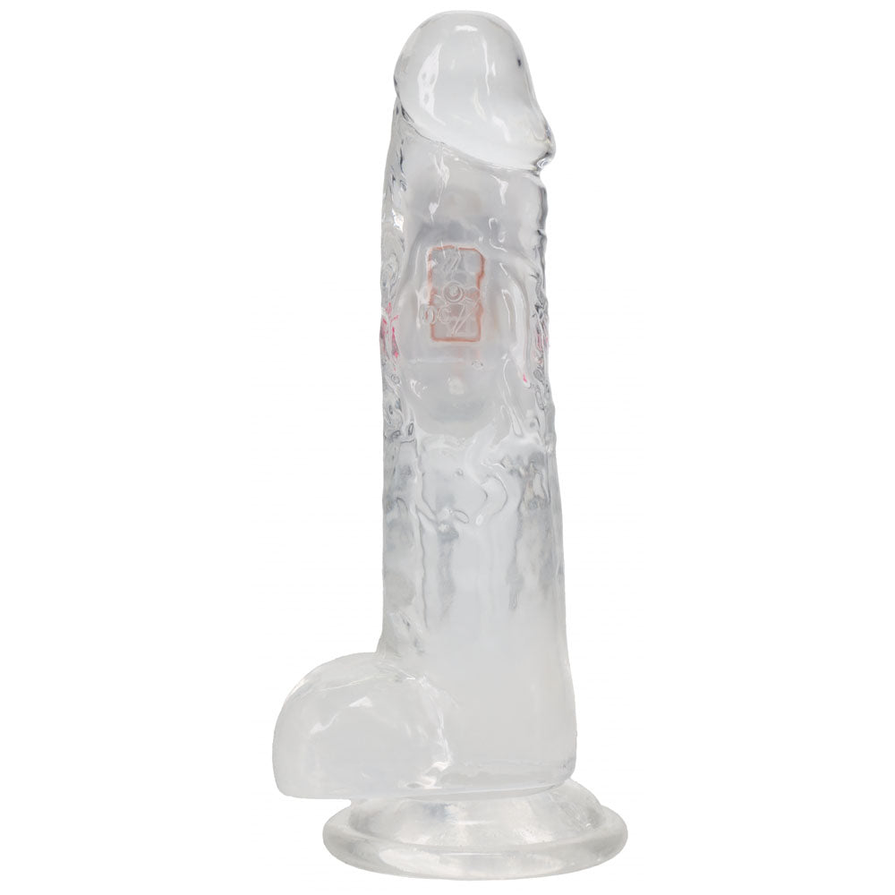 REALROCK 8 with Balls Wireless Rechargeable LED Vibrating Dong - Clear with LED 22.5 cm USB Rechargeable Vibrating Dong with Remote-REA207TRA