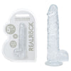 REALROCK 5 Crystal Clear Dildo with Balls - Clear - Clear 14.7 cm Dong - REA208TRA