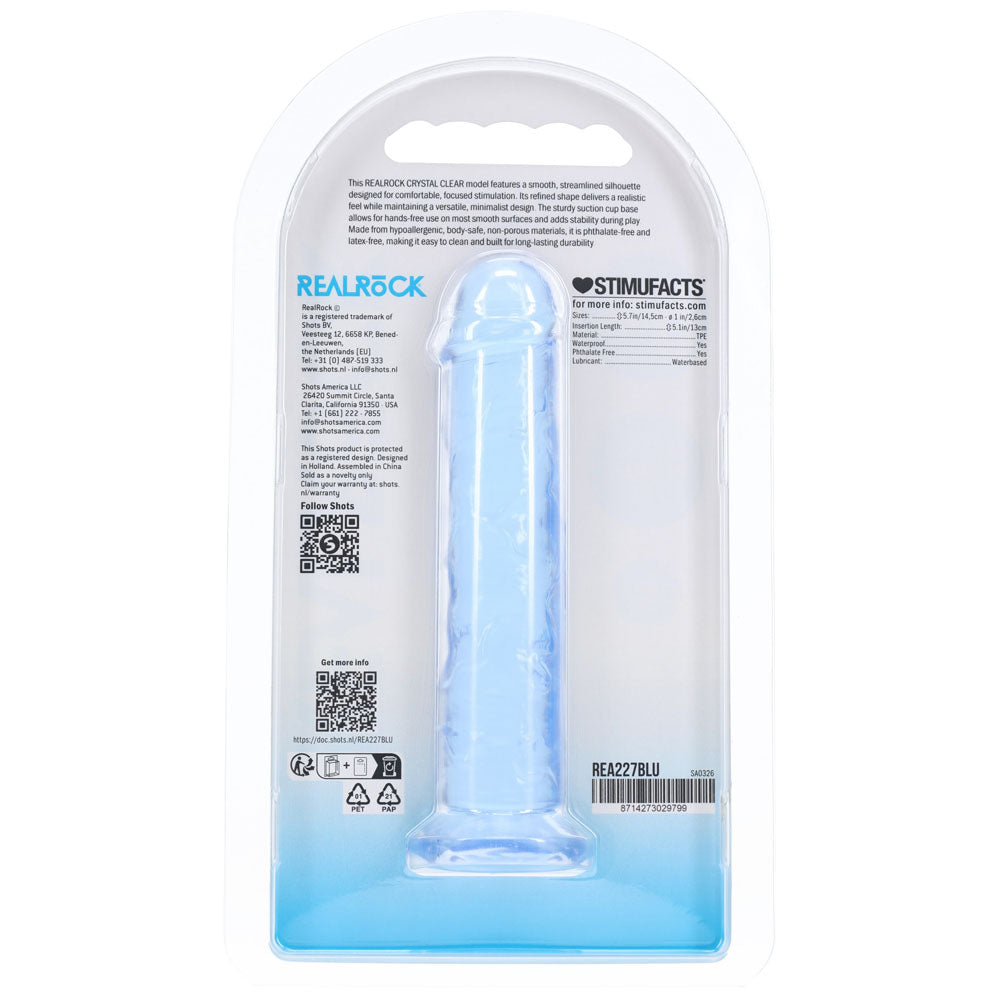 REALROCK Realistic 5 Dildo - Blue - Blue 12.7 cm Dildo