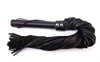 Black Leather Flogger with Leather Handle-RF1034