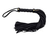 Rouge Leather Studded long flogger with gold accents-RFSL1166BG