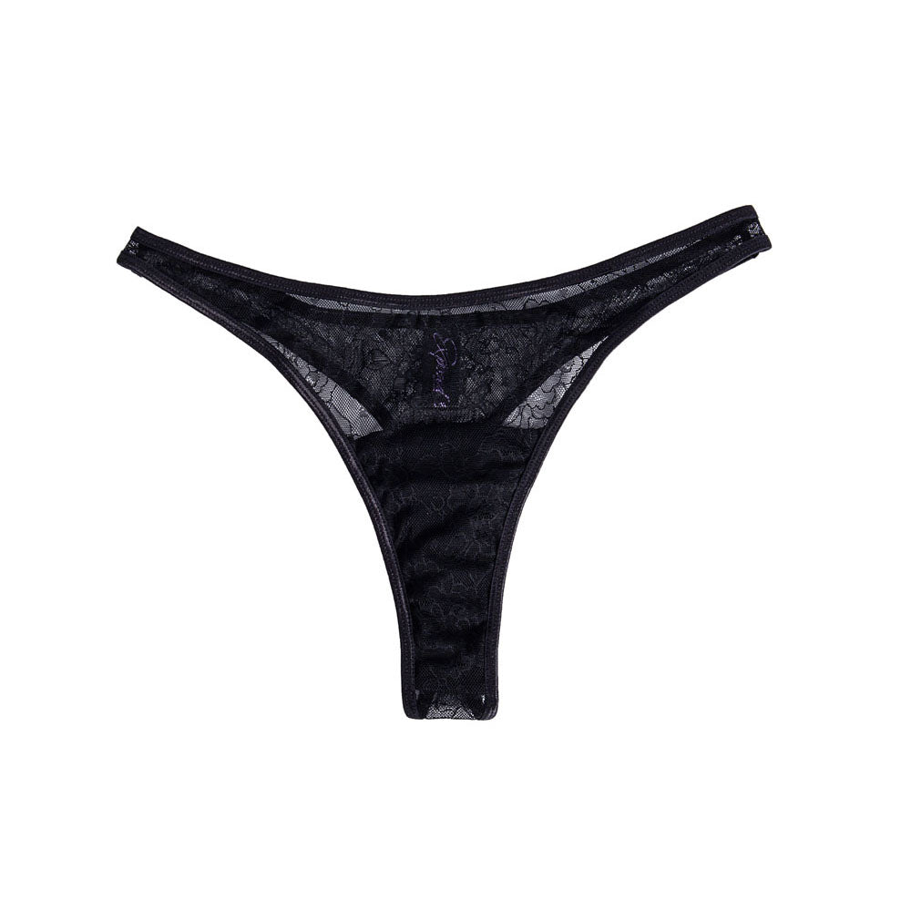 Maia DATE NIGHT PANTY VIBE - S/M - Black S/M Panty with Pink USB Rechargeable Bullet & Remote