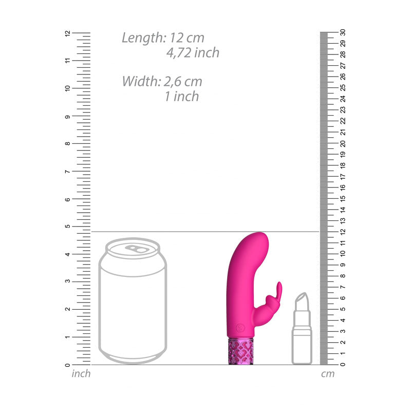 ROYAL GEMS Dazzling - Silicone Rechargeable Bullet - Pink 12 cm USB Rechargeable Bullet-ROY012PNK