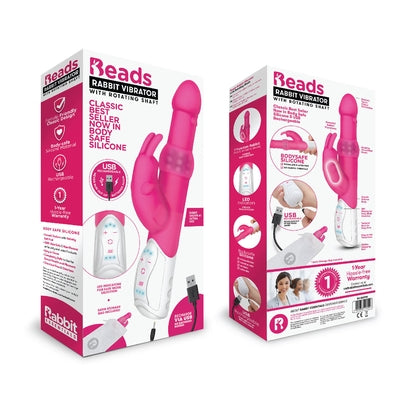 Rabbit Essentials Rechargeable Pleasure Beads Rabbit - Hot Pink-RR-003PNK