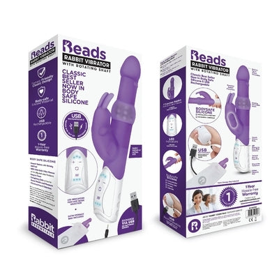 Rabbit Essentials Rechargeable Pleasure Beads Rabbit - Hot Purple-RR-003PUR