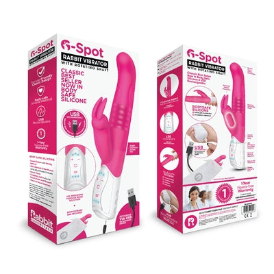 Rabbit Essentials Rechargeable G-Spot Rabbit - Hot Pink-RR-004PNK